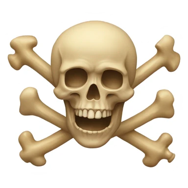 A figure on a skull and crossbones with blond hair
 sticker