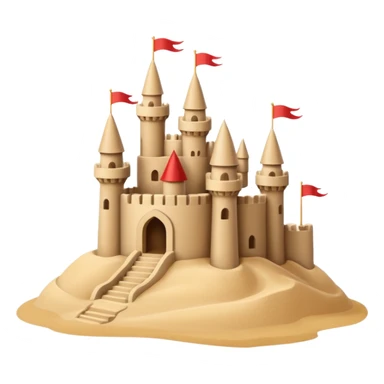 sandcastle on the beach sticker