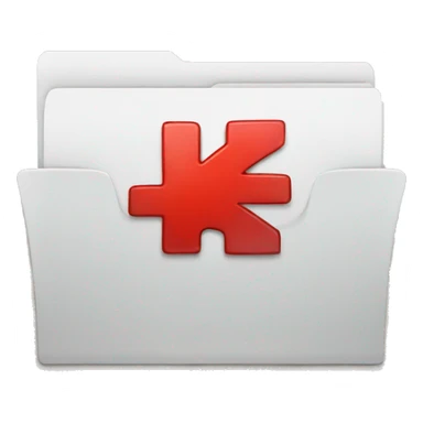 folder with red plus sign sticker