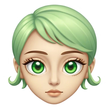 One gorgeous green human iris in ultra stunning detail, iris only sticker