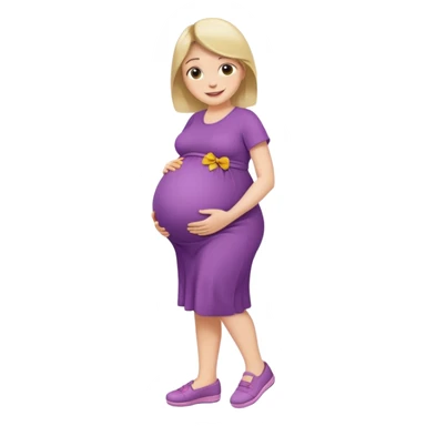 A girl pregnant full body, please. shoes sticker
