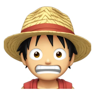 Luffy shocked sticker