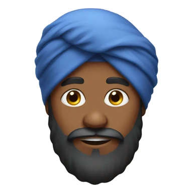 bearded boy in turban portrait sticker