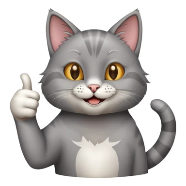 a cat giving a thumbs up sticker