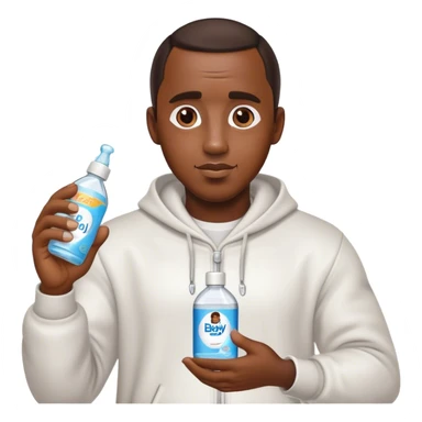 diddy holding baby oil sticker