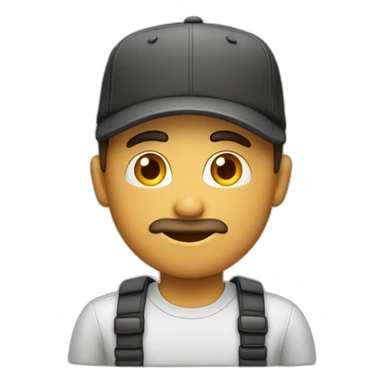 Hombre con gorra sticker