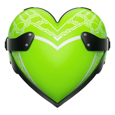 ate a Florecent green heart emoji as the same patterns as Lando Norris's helmet sticker