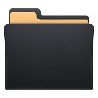 a single closed black top tab file folder sticker