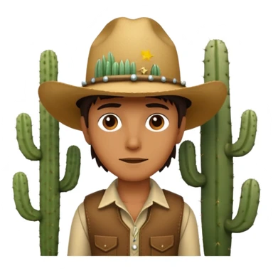 Western Cast deset cactus sticker