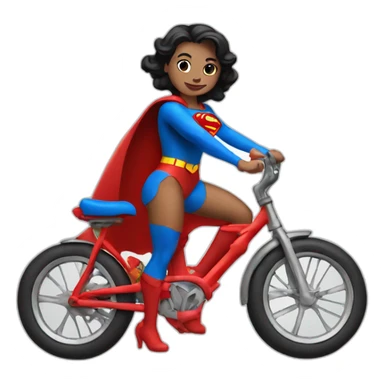 bike in superman dress and color without superman sticker