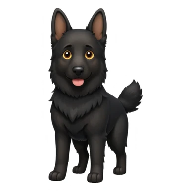 black german shepherd brown eyes  sticker
