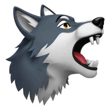 Howling wolf  sticker