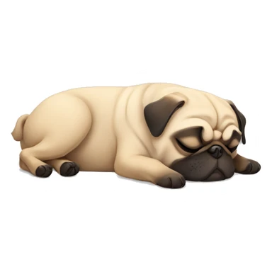 Pug dog sleeping  sticker