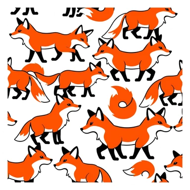 Group of Red fox sticker
