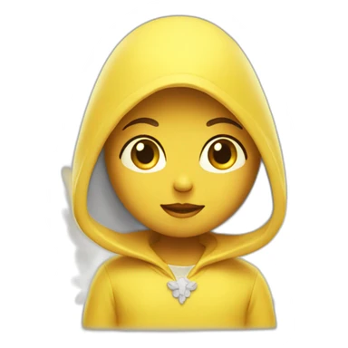 angel yellow with hood with halo sticker