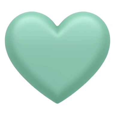 Mint green heart sticker