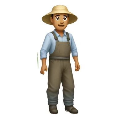Rice farmer sticker