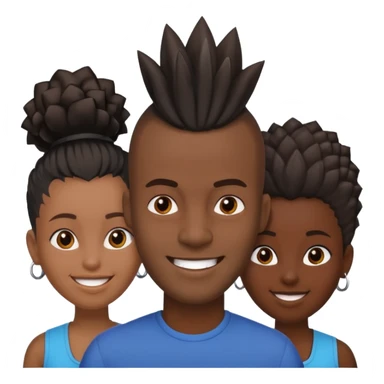 Black man with  Mohawk with black women  sticker