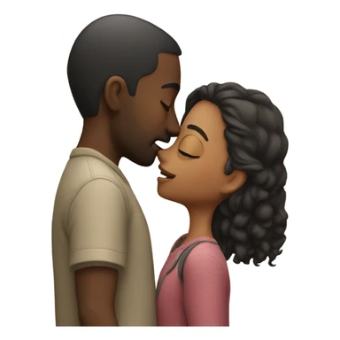 Guy kissing girl forehead  sticker