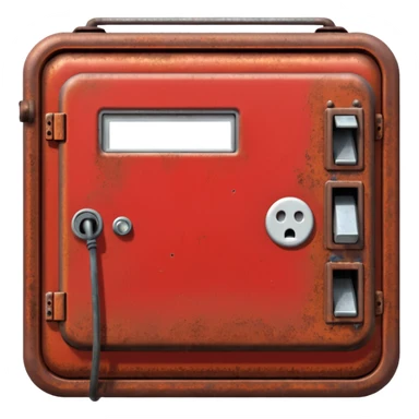 Red electricity box sticker