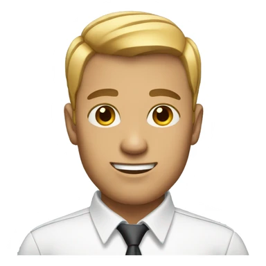 A man with short hair wearing a professional shirt. sticker