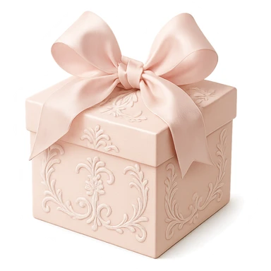 Elegant Rococo pale girly  gift box  , remove background sticker