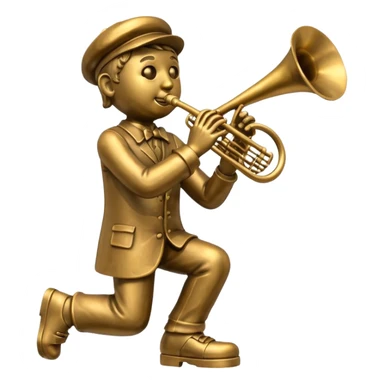 statue playing trombone sticker