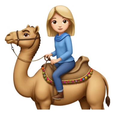 Girl on camel  sticker