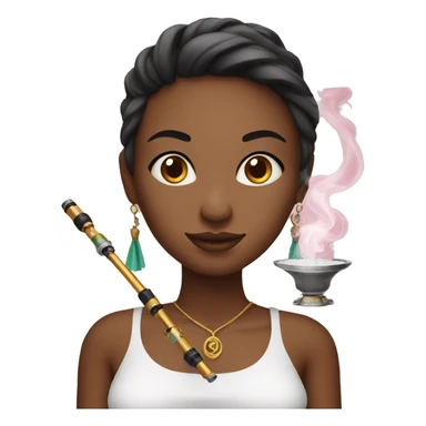 Girl with a shisha sticker