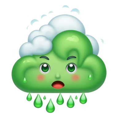 bad smell green cloud sticker