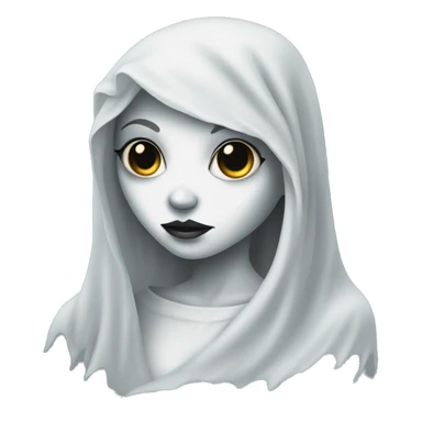 Ghost girl with a tattoo on the sheet  sticker