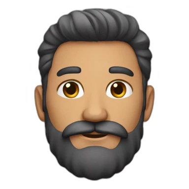 Hombre con barba y calvo sticker
