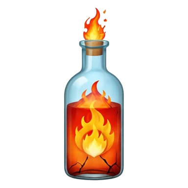 bottle on fire sticker