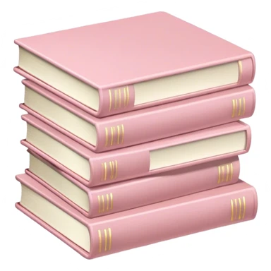 Stack of pale pink books sticker