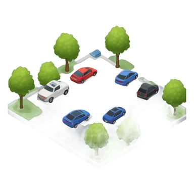 isometric full carpark sticker