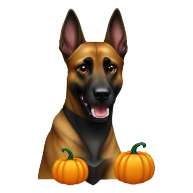 malinois halloween pumpkin sticker