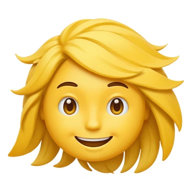 flying face emoji with wind-swept look sticker