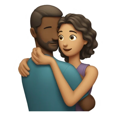 Man embracing a woman  sticker