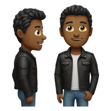 cool guy in leather jacket sticker