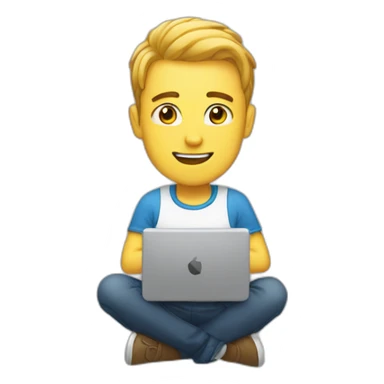 guy in love with a keyboard sticker