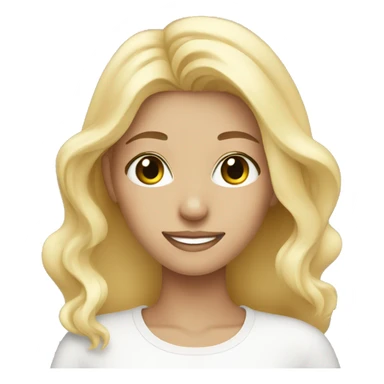 Blonde girl doing skincare  sticker