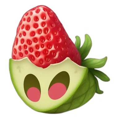 caca sur fraise sticker