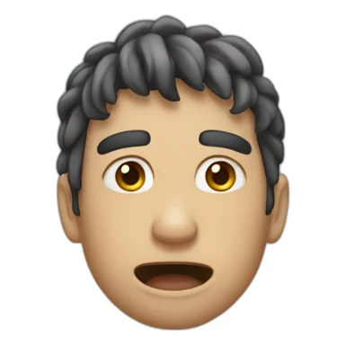 Crying moyai sticker