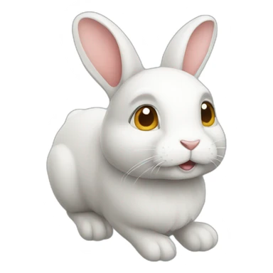 rabbit high angle view sticker