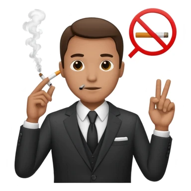 no smoking sign with a man sticker