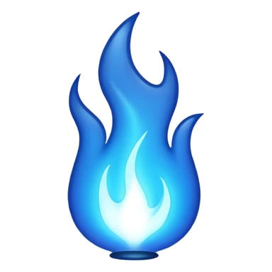 Make a classic blue fire emogi sticker