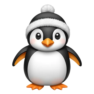 Penguin wearing a beanie sticker