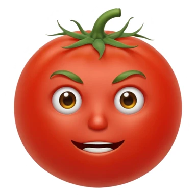 Eine Tomate mit Gesicht welche Arme hat und Beine in Strich form hat  sticker