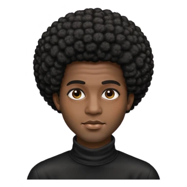 beared and fade hair afro black man mankean face sticker