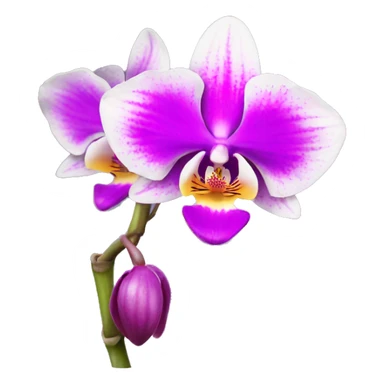 orchid flower sticker